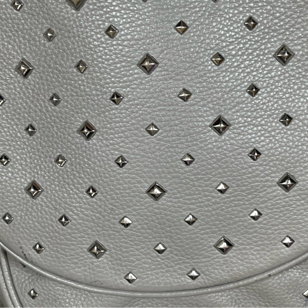 Michael Kors Abbey Studded Backpack Grey silver studs - Picture 6 of 10